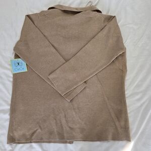 Women's Tan Open Front Cardigan /‎ Blazer Size L